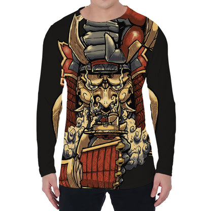 Japanese Ghost Samurai Print Men's Long Sleeve T-Shirt