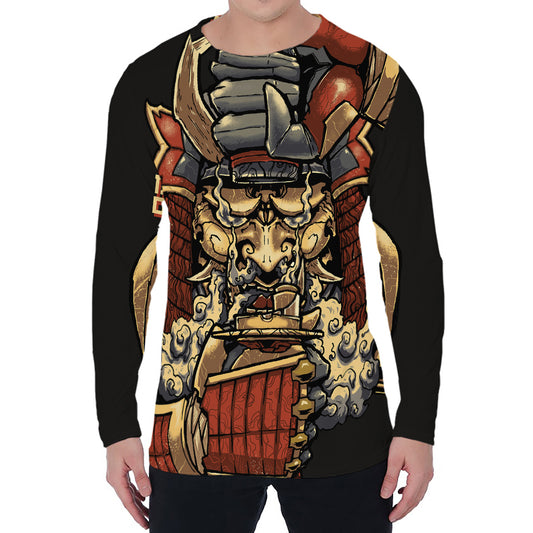 Japanese Ghost Samurai Print Men's Long Sleeve T-Shirt