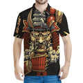 Japanese Ghost Samurai Print Men's Polo Shirt