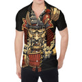 Japanese Ghost Samurai Print Men's Shirt