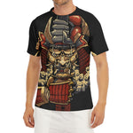 Japanese Ghost Samurai Print Men's Short Sleeve Rash Guard