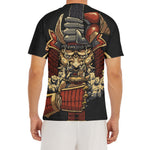Japanese Ghost Samurai Print Men's Short Sleeve Rash Guard