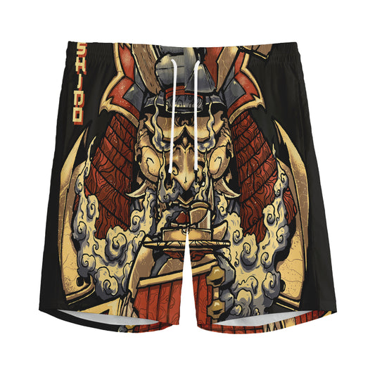 Japanese Ghost Samurai Print Men's Sports Shorts