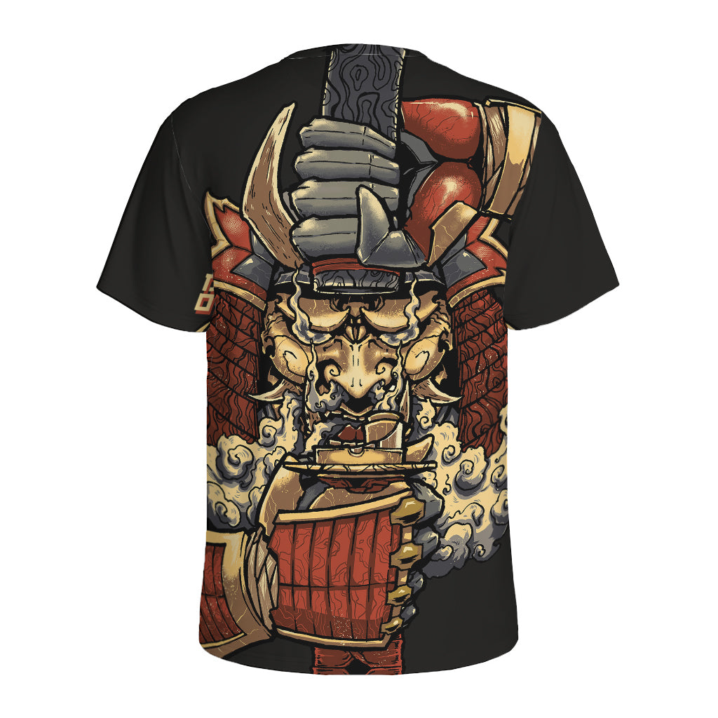 Japanese Ghost Samurai Print Men's Sports T-Shirt