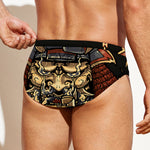 Japanese Ghost Samurai Print Men's Swim Briefs
