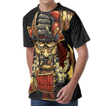 Japanese Ghost Samurai Print Men's Velvet T-Shirt
