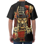 Japanese Ghost Samurai Print Men's Velvet T-Shirt
