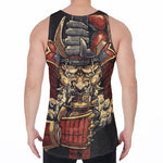 Japanese Ghost Samurai Print Men's Velvet Tank Top