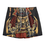 Japanese Ghost Samurai Print Mesh Shorts