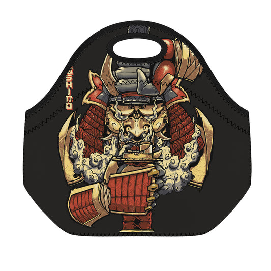 Japanese Ghost Samurai Print Neoprene Lunch Bag