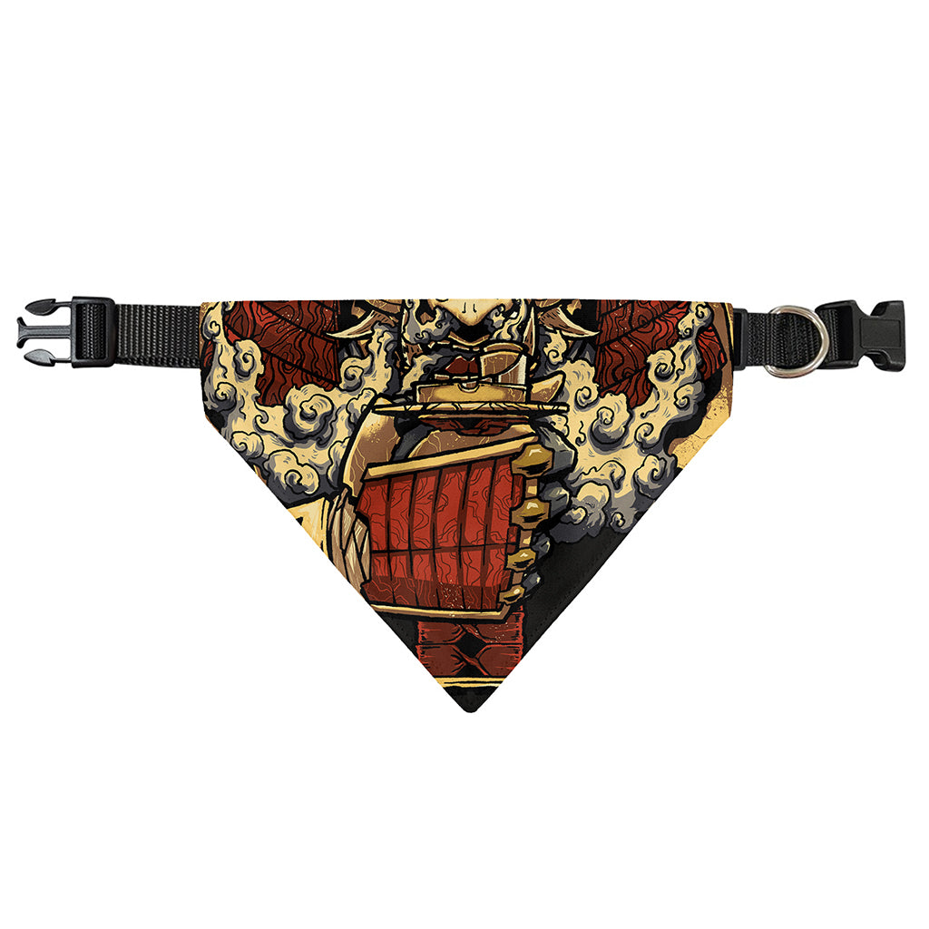 Japanese Ghost Samurai Print Over The Collar Dog Bandana