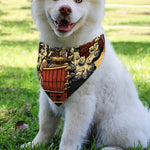Japanese Ghost Samurai Print Over The Collar Dog Bandana