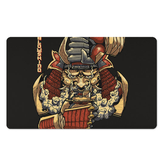Japanese Ghost Samurai Print Polyester Doormat
