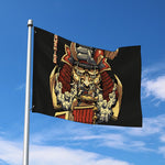 Japanese Ghost Samurai Print Polyester Flag