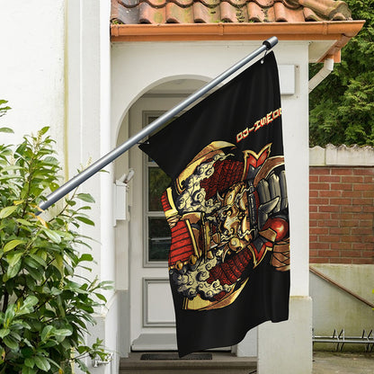 Japanese Ghost Samurai Print Polyester Flag