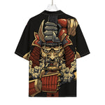 Japanese Ghost Samurai Print Rayon Hawaiian Shirt