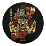 Japanese Ghost Samurai Print Round Blanket