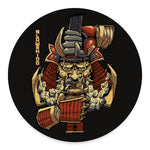 Japanese Ghost Samurai Print Round Floor Mat