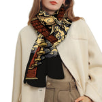 Japanese Ghost Samurai Print Scarf