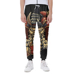 Japanese Ghost Samurai Print Scuba Joggers