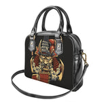 Japanese Ghost Samurai Print Shoulder Handbag