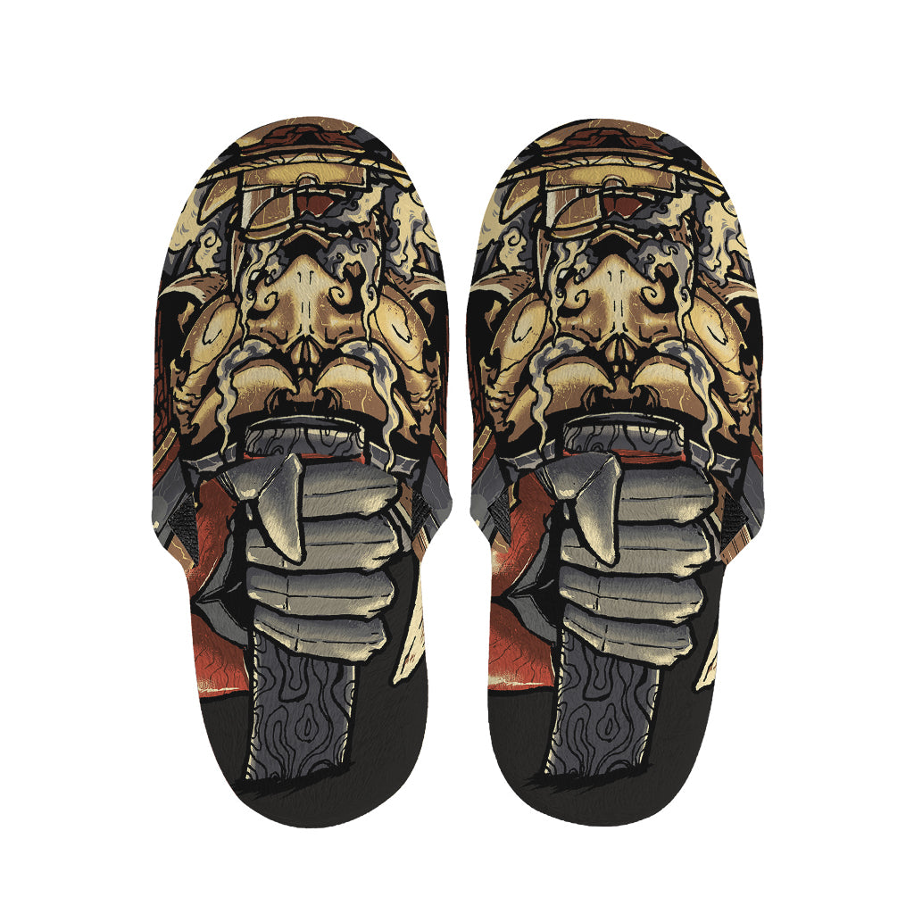 Japanese Ghost Samurai Print Slippers