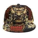 Japanese Ghost Samurai Print Snapback Cap