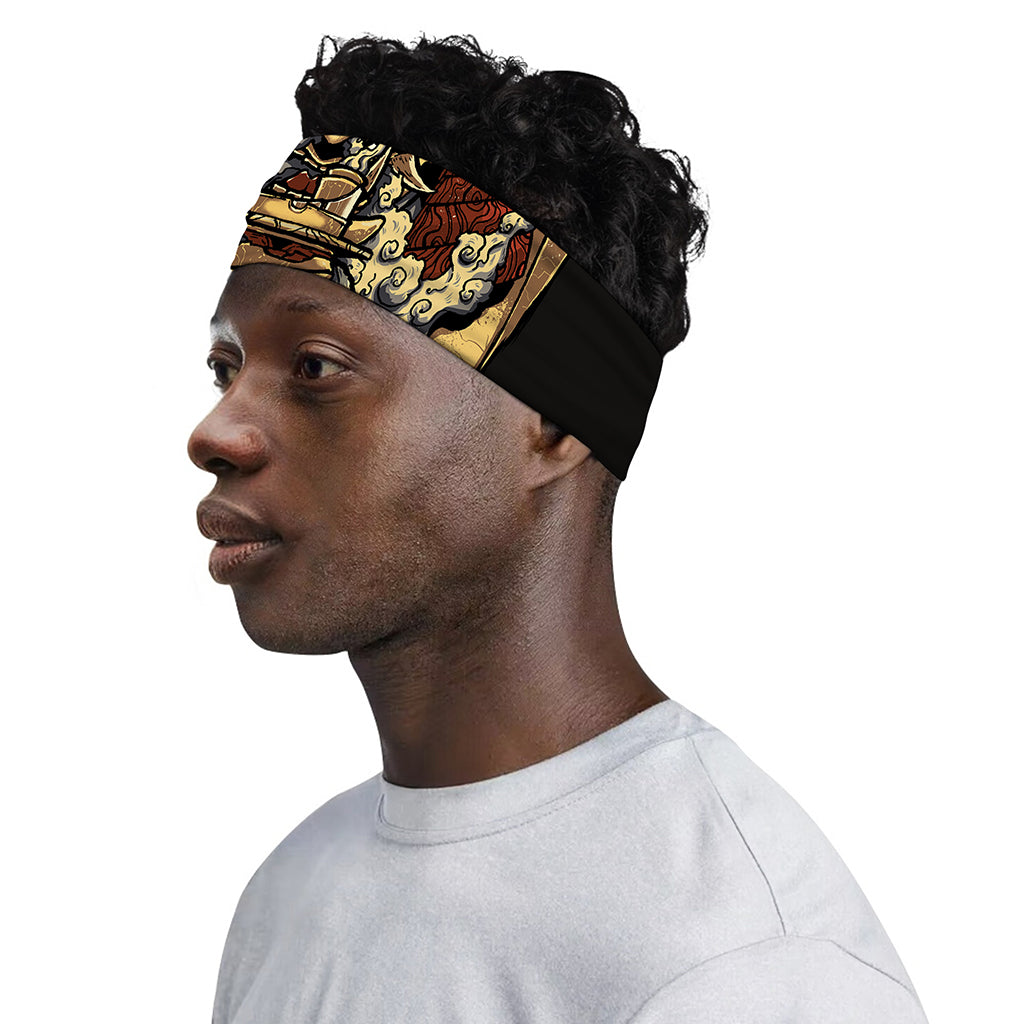Japanese Ghost Samurai Print Sports Headband
