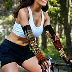 Japanese Ghost Samurai Print Sun Protection Arm Sleeves
