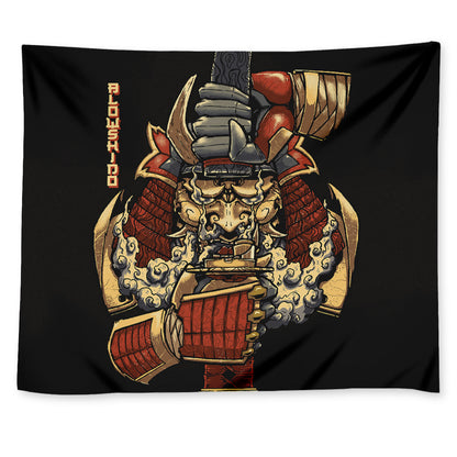 Japanese Ghost Samurai Print Tapestry