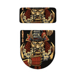 Japanese Ghost Samurai Print Toilet Lid And Tank Cover Set
