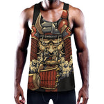 Japanese Ghost Samurai Print Training Tank Top