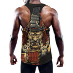 Japanese Ghost Samurai Print Training Tank Top