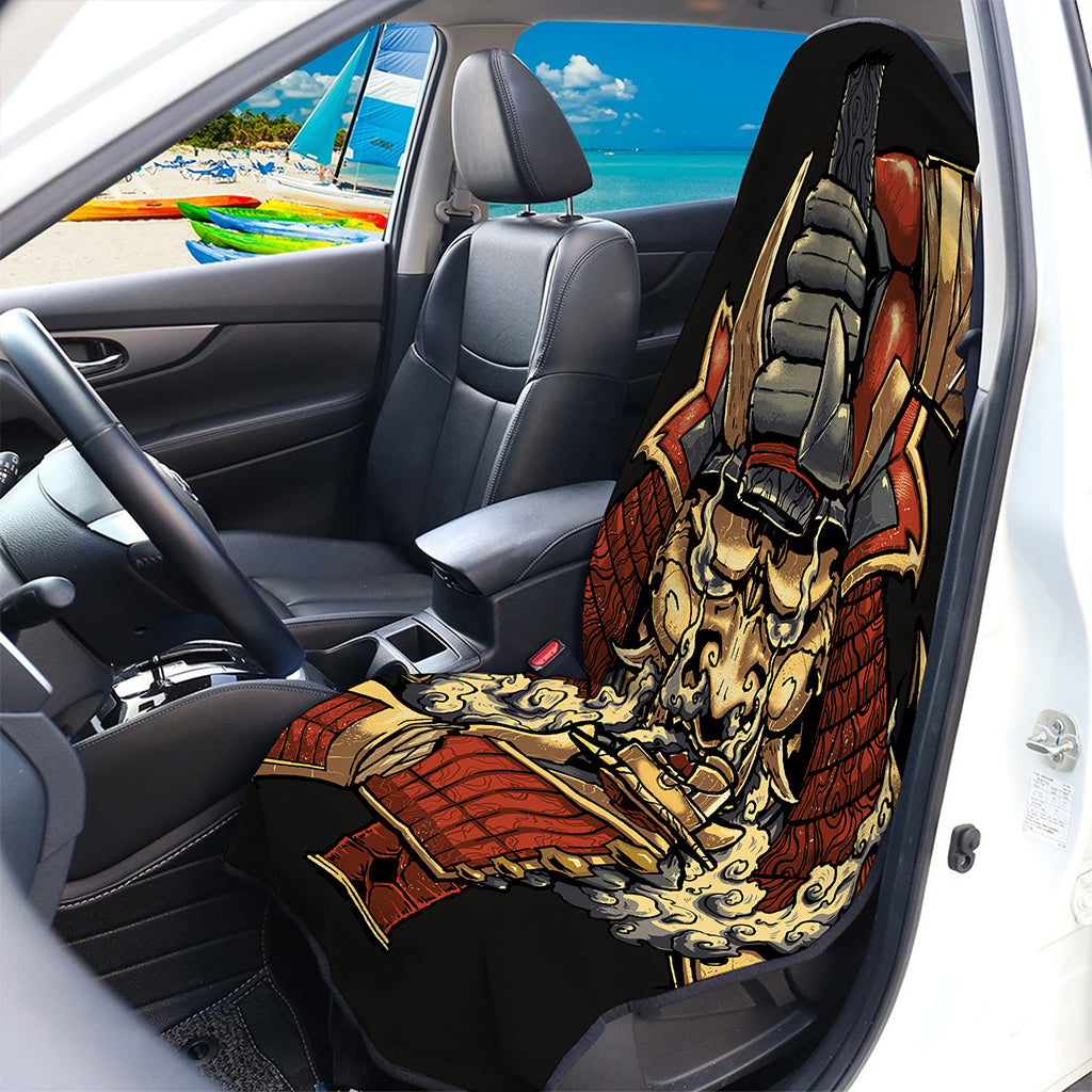 Japanese Ghost Samurai Print Waterproof Car Seat Cover
