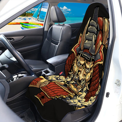 Japanese Ghost Samurai Print Waterproof Car Seat Cover