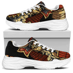 Japanese Ghost Samurai Print White Chunky Shoes