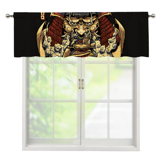 Japanese Ghost Samurai Print Window Valance