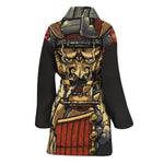 Japanese Ghost Samurai Print Women's Bathrobe