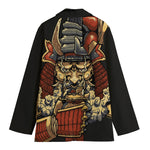 Japanese Ghost Samurai Print Women's Blazer
