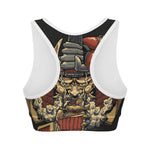 Japanese Ghost Samurai Print Women's Sports Bra