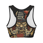 Japanese Ghost Samurai Print Women's Sports Bra