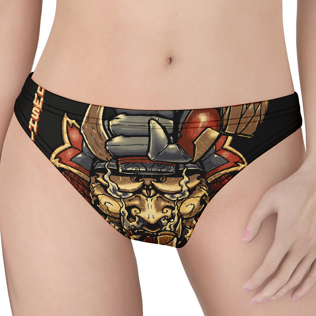 Japanese Ghost Samurai Print Women's Thong