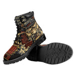 Japanese Ghost Samurai Print Work Boots