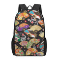 Japanese Hand Fan Pattern Print 17 Inch Backpack