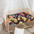 Japanese Hand Fan Pattern Print Baby Crib Sheet