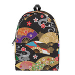Japanese Hand Fan Pattern Print Backpack
