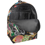 Japanese Hand Fan Pattern Print Backpack