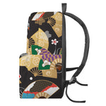 Japanese Hand Fan Pattern Print Backpack