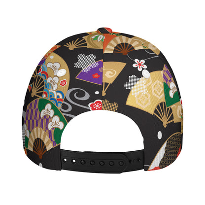 Japanese Hand Fan Pattern Print Baseball Cap
