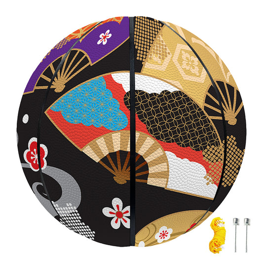 Japanese Hand Fan Pattern Print Basketball